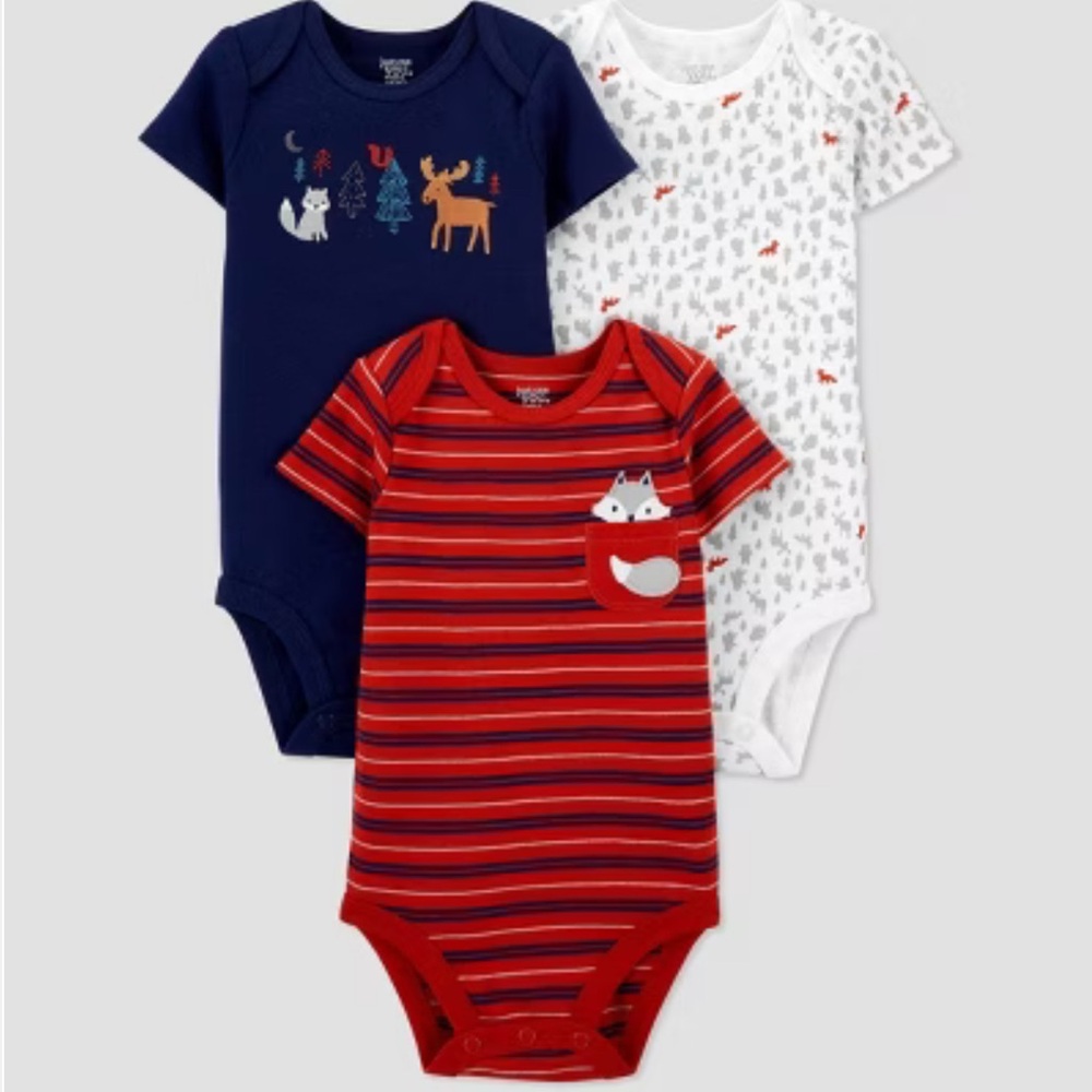 Carter's Baby Boy clothes Bodysuits, 3 Pack size 6 months